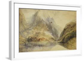 A Swiss Alpine Landscape-J. M. W. Turner-Framed Giclee Print