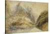 A Swiss Alpine Landscape-J. M. W. Turner-Stretched Canvas