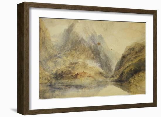 A Swiss Alpine Landscape-J. M. W. Turner-Framed Giclee Print