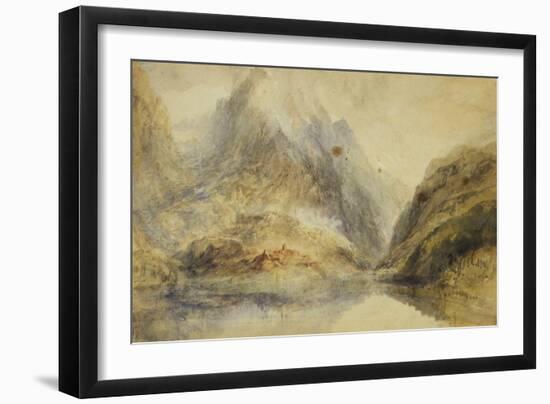 A Swiss Alpine Landscape-J. M. W. Turner-Framed Giclee Print