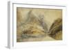 A Swiss Alpine Landscape-J. M. W. Turner-Framed Giclee Print