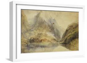 A Swiss Alpine Landscape-J. M. W. Turner-Framed Giclee Print