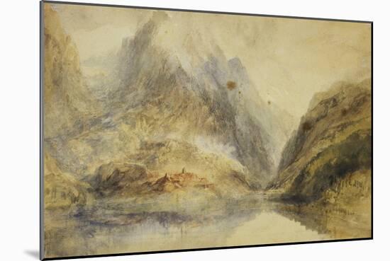A Swiss Alpine Landscape-J. M. W. Turner-Mounted Giclee Print
