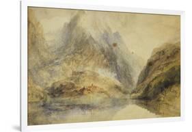 A Swiss Alpine Landscape-J. M. W. Turner-Framed Giclee Print