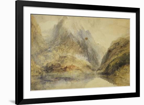 A Swiss Alpine Landscape-J. M. W. Turner-Framed Giclee Print