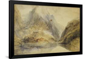 A Swiss Alpine Landscape-J. M. W. Turner-Framed Giclee Print