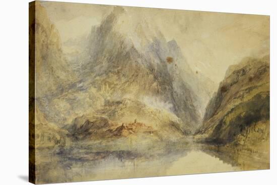 A Swiss Alpine Landscape-J. M. W. Turner-Stretched Canvas