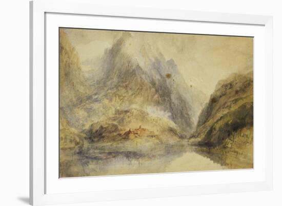 A Swiss Alpine Landscape-J. M. W. Turner-Framed Premium Giclee Print