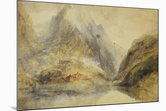 A Swiss Alpine Landscape-J. M. W. Turner-Mounted Premium Giclee Print