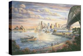 A Sydney Farewell-John Bradley-Stretched Canvas