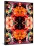 A Symmetric Colorful Ornament from Flowers, Photographic Layer Work-Alaya Gadeh-Stretched Canvas