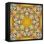 A Symmetric Floral Montage with Yellow Autumn Leafes-Alaya Gadeh-Framed Stretched Canvas