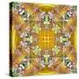 A Symmetric Floral Montage with Yellow Autumn Leafes-Alaya Gadeh-Stretched Canvas