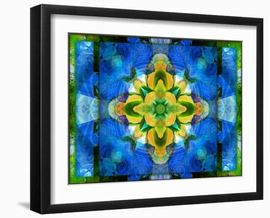 A Symmetric Ornament from Flower Photographs, Conceptual Layer Work-Alaya Gadeh-Framed Photographic Print