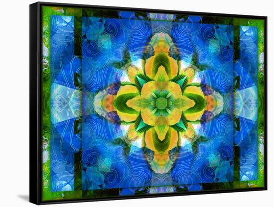 A Symmetric Ornament from Flower Photographs, Conceptual Layer Work-Alaya Gadeh-Framed Stretched Canvas