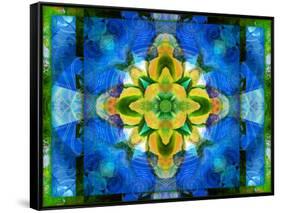 A Symmetric Ornament from Flower Photographs, Conceptual Layer Work-Alaya Gadeh-Framed Stretched Canvas