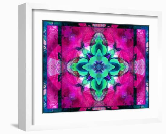 A Symmetric Ornament from Flower Photographs, Conceptual Layer Work-Alaya Gadeh-Framed Photographic Print