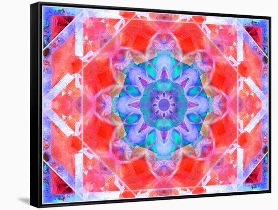 A Symmetric Ornament from Flower Photographs, Conceptual Layer Work-Alaya Gadeh-Framed Stretched Canvas