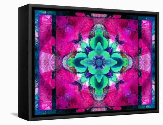 A Symmetric Ornament from Flower Photographs, Conceptual Layer Work-Alaya Gadeh-Framed Stretched Canvas