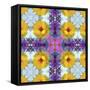 A Symmetric Ornament from Flowers, Photograph, Layer Work-Alaya Gadeh-Framed Stretched Canvas