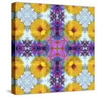 A Symmetric Ornament from Flowers, Photograph, Layer Work-Alaya Gadeh-Stretched Canvas