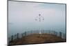 A symmetrical spot with a lamp overlooking Lake Maggiore, Piedmont, Italian Lakes, Italy, Europe-Alexandre Rotenberg-Mounted Photographic Print