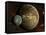 A System of Extraterrestrial Planets and their Moons-Stocktrek Images-Framed Stretched Canvas