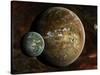 A System of Extraterrestrial Planets and their Moons-Stocktrek Images-Stretched Canvas