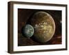 A System of Extraterrestrial Planets and their Moons-Stocktrek Images-Framed Photographic Print