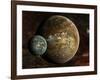 A System of Extraterrestrial Planets and their Moons-Stocktrek Images-Framed Photographic Print