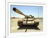 A T-55 Tank Destroyed by Nato Forces in the Desert North of Ajadabiya, Libya-Stocktrek Images-Framed Photographic Print