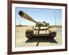 A T-55 Tank Destroyed by Nato Forces in the Desert North of Ajadabiya, Libya-Stocktrek Images-Framed Photographic Print