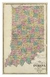 New Sectional and Township Map of Indiana, c.1876-A^ T^ Andreas-Framed Art Print