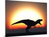 A T. Rex Silhouetted Against the Setting Sun at the End of a Prehistoric Day-Stocktrek Images-Mounted Photographic Print