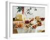 A Table Laid with Antipasti and Red Wine-Ulrike Koeb-Framed Photographic Print