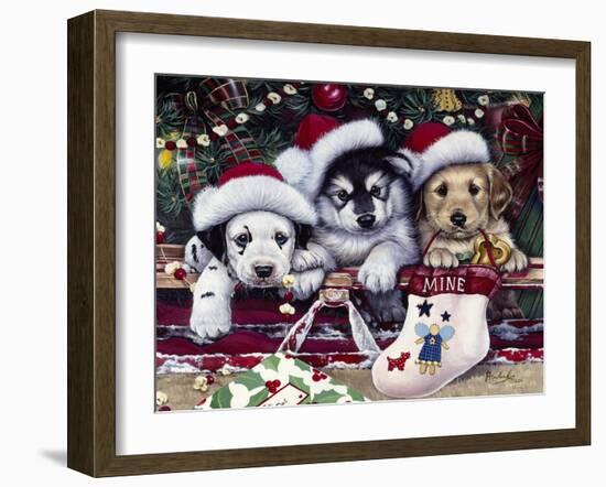 A Tail Wagging Christmas-Jenny Newland-Framed Giclee Print