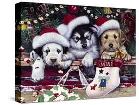 A Tail Wagging Christmas-Jenny Newland-Stretched Canvas
