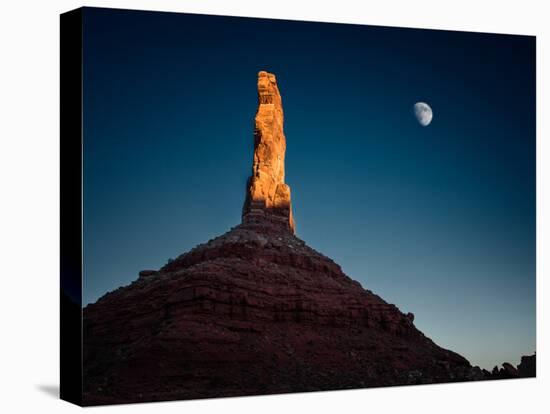 A Tall Rock Lit at Dusk-Jody Miller-Stretched Canvas