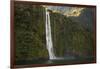 A Tall Waterfall Drops Off a Steep Cliff into Waters, Milford Sound on South Island, New Zealand-Paul Dymond-Framed Photographic Print