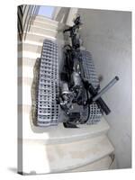 A Talon 3B Robot Unit Climbing a Flight of Stairs During a Training Mission in Bahrain-Stocktrek Images-Stretched Canvas