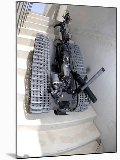 A Talon 3B Robot Unit Climbing a Flight of Stairs During a Training Mission in Bahrain-Stocktrek Images-Mounted Photographic Print