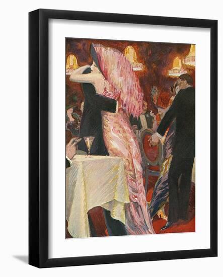 A Tango Tea Dance in Paris-Gino von Finetti-Framed Art Print
