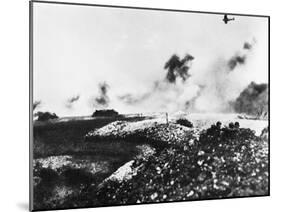 A Tank and Air Battle-null-Mounted Premium Photographic Print