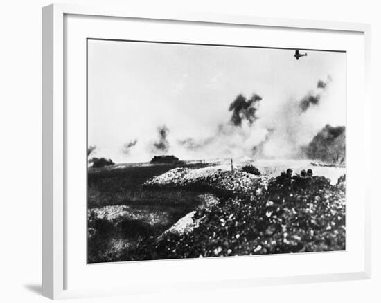 A Tank and Air Battle-null-Framed Photographic Print