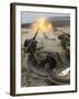 A Tank Crewman Braces Himself After Firing a 120mm Round from a M1A1 Abrams Battle Tank-Stocktrek Images-Framed Photographic Print