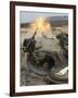 A Tank Crewman Braces Himself After Firing a 120mm Round from a M1A1 Abrams Battle Tank-Stocktrek Images-Framed Photographic Print