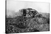 A Tank in Action on the Western Front, Somme, France, First World War, 1914-1918-null-Stretched Canvas