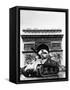 A Tank of the French Armored Division Passes by the Arc De Triomphe-null-Framed Stretched Canvas