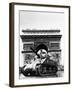 A Tank of the French Armored Division Passes by the Arc De Triomphe-null-Framed Photographic Print