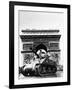 A Tank of the French Armored Division Passes by the Arc De Triomphe-null-Framed Photographic Print